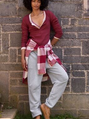 Aerie Women's Bill Chill Jogger Gray Drawstring Sweat Pants Size XXL